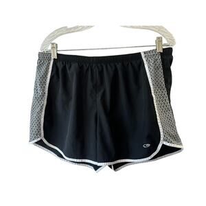 Champion Black & White Active Lined Shorts Women's Size Large